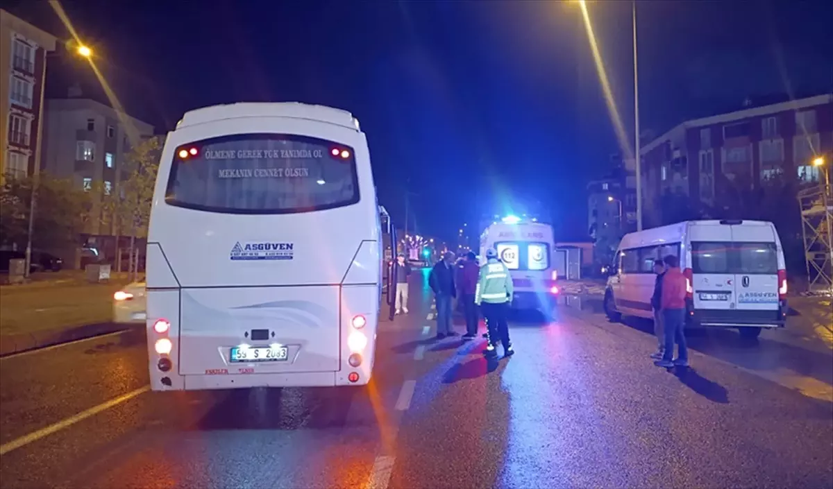 cerkezkoyde isci servisi yayaya carpti ZRBADCeA